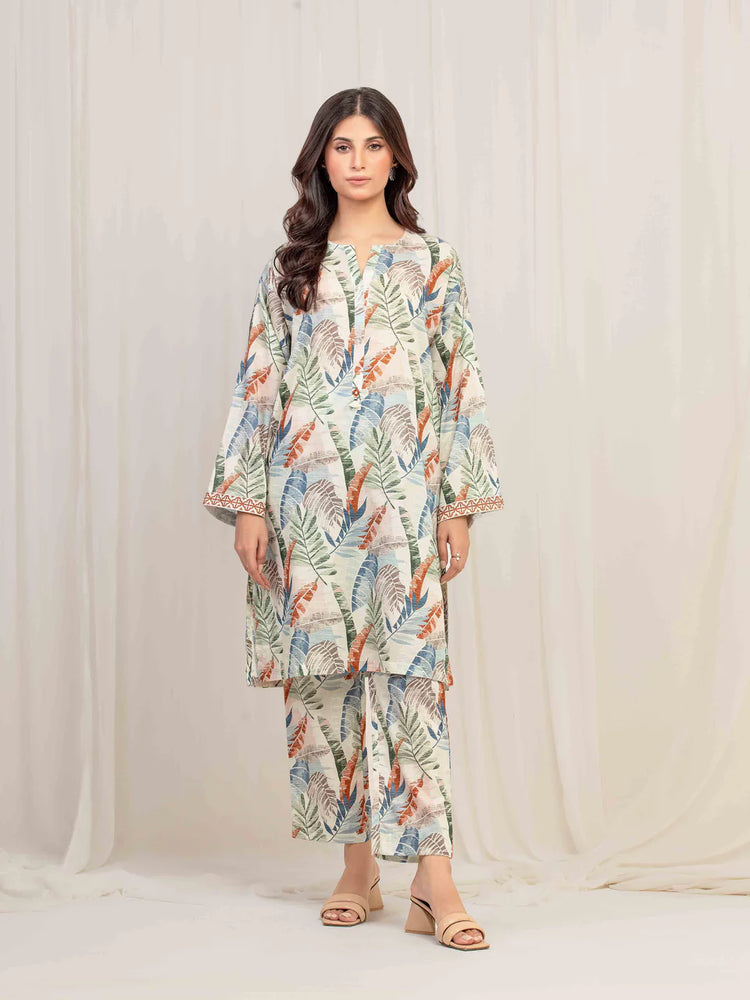 Edenrobe Khaddar Digital Print 2 Piece - J0585