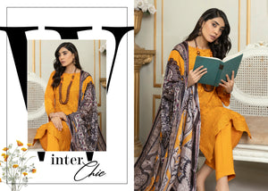 Fatima Noor Winter Collection Chikankari Viscos 3 pc - 09344