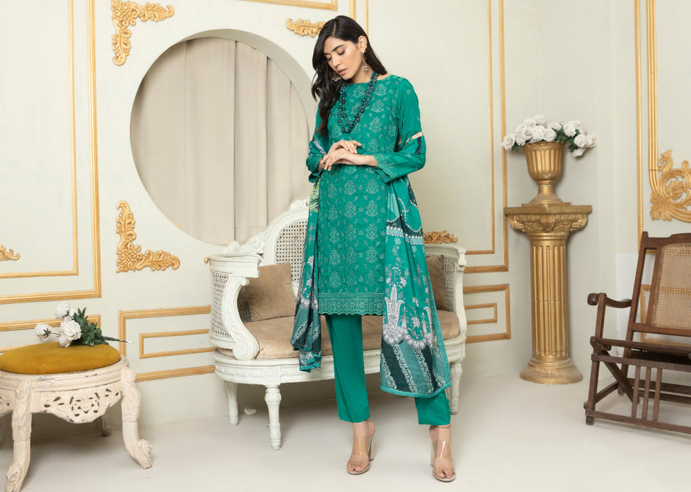 Fatima Noor Winter Collection Chikankari Viscos 3 pc - 09345