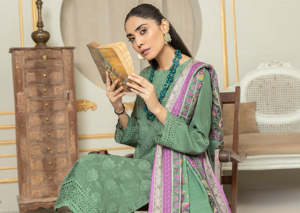 Fatima Noor Winter Collection Chikankari Viscos 3 pc - 09346