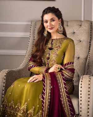 Asim Jofa ZARI SITARA Embroidered Chiffon 3 pc - 2023