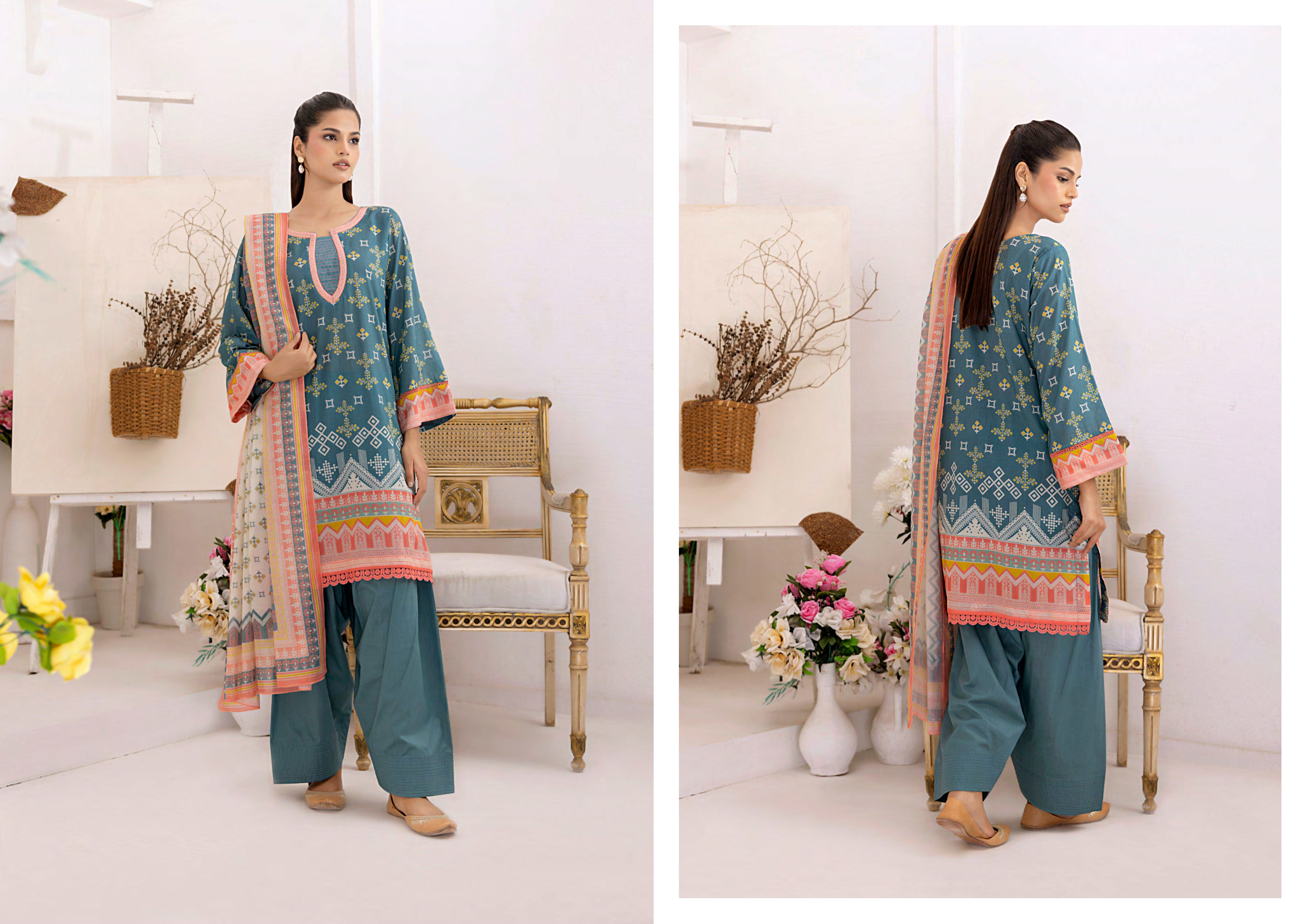 Original Factory Leftover Veena Durrani by Zohan Textile Digital Print ...
