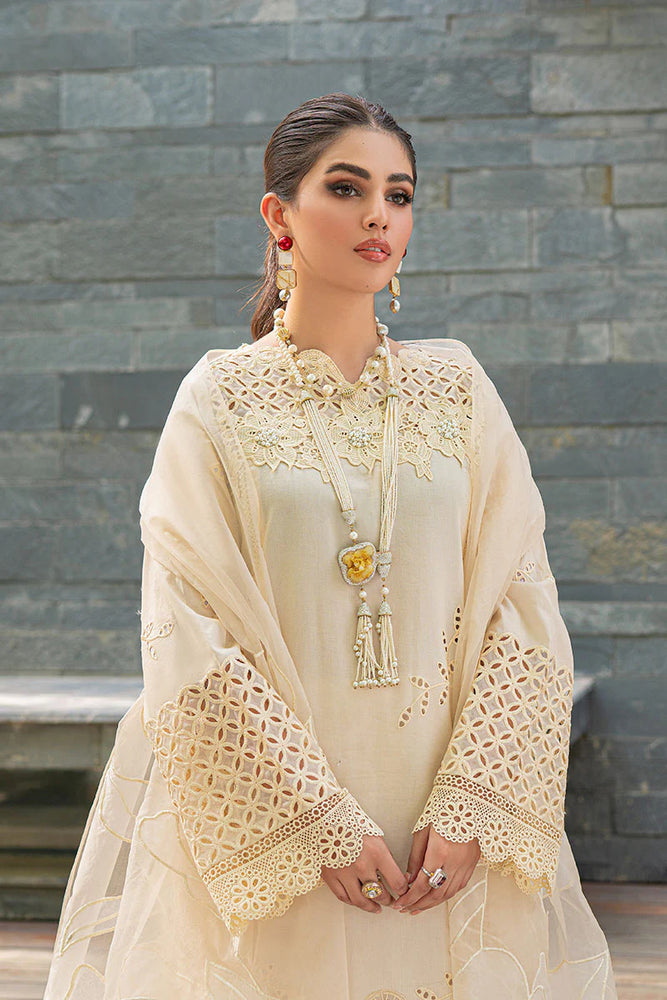 Mushq CREAM BLUSH Luxury Lawn 3 piece - 09935