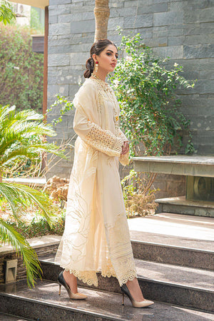 Mushq CREAM BLUSH Luxury Lawn 3 piece - 09935