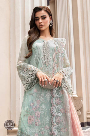 MariaB MINT GREEN Chiffon Stitched - 3 Piece Dress - 20963