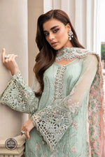 MariaB MINT GREEN Chiffon Stitched - 3 Piece Dress - 20963