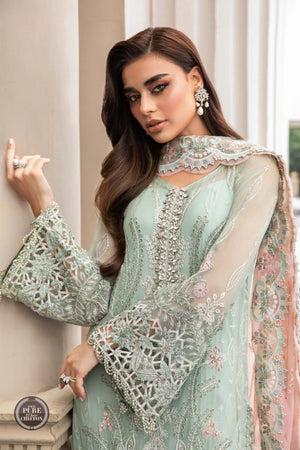 MariaB MINT GREEN Chiffon Stitched - 3 Piece Dress - 20963