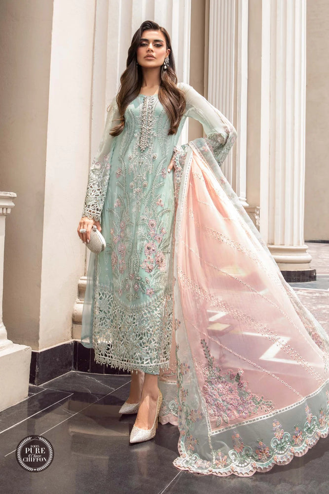 MariaB MINT GREEN 3 PC Chiffon dress 10200 Fashion Flare