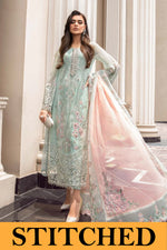 MariaB MINT GREEN Chiffon Stitched - 3 Piece Dress - 20963