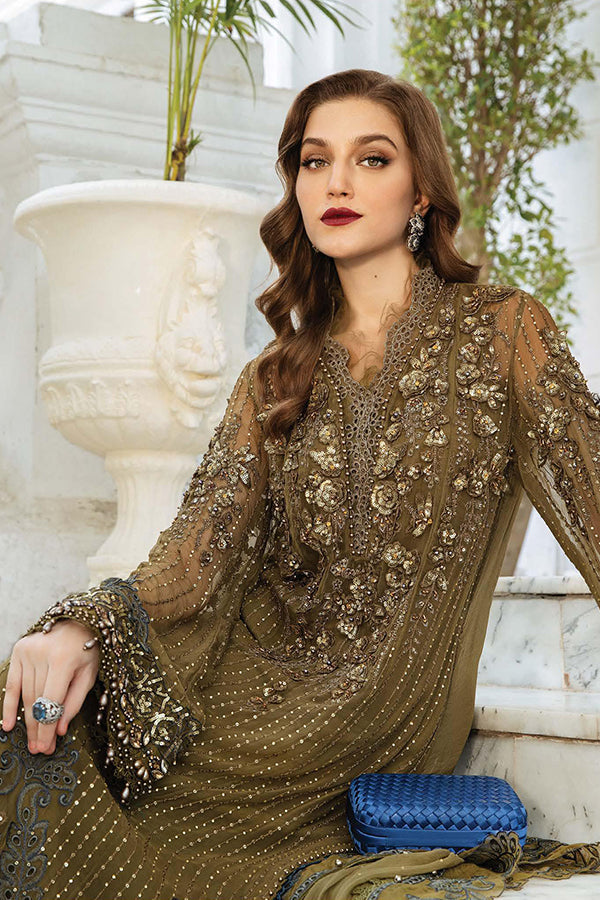 MariaB Embroidered Chiffon 3 Piece - 20084