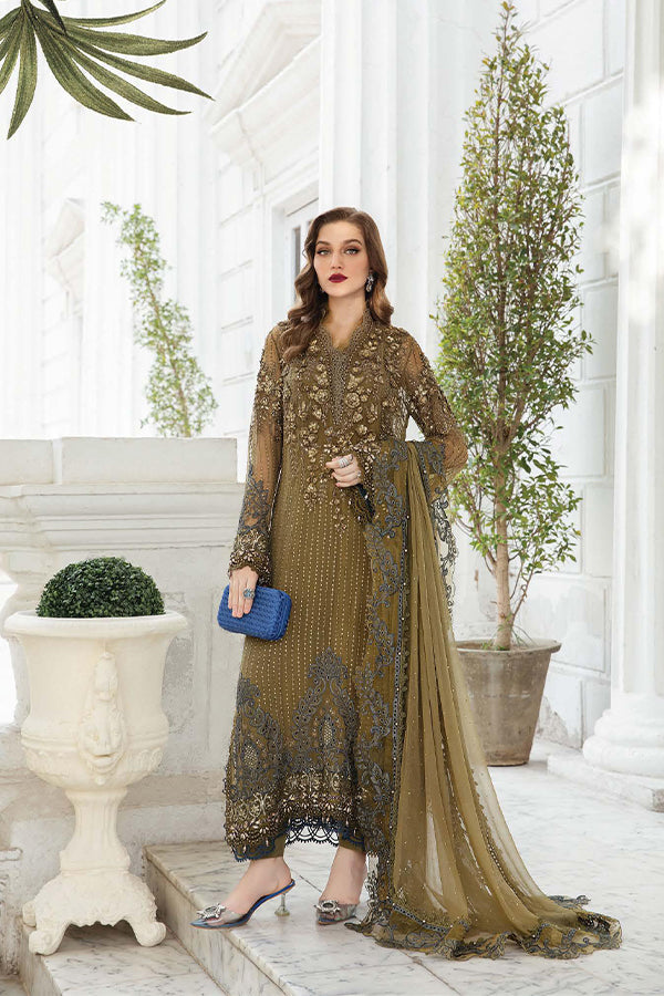 MariaB Embroidered Chiffon 3 Piece - 20084