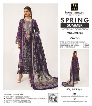 Original Mausammery Digital Printed Lawn 3 Piece - 10898