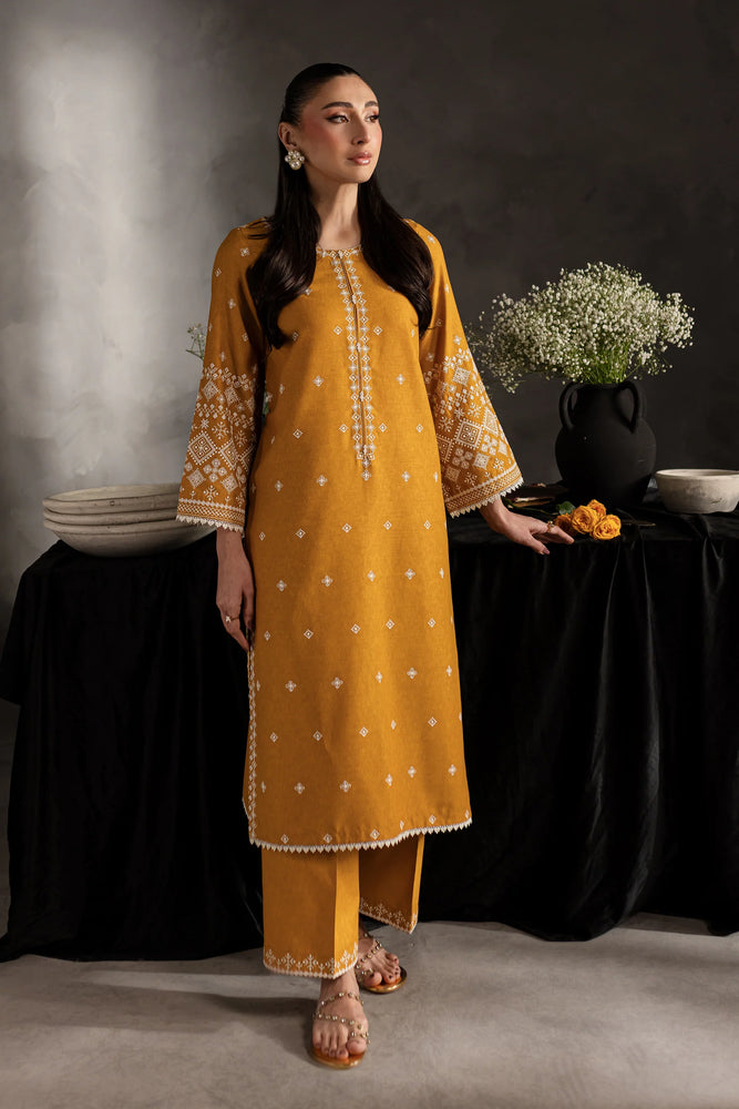 Alkaram Embroidered Dhanak Winter 2 Piece Dress - J0636