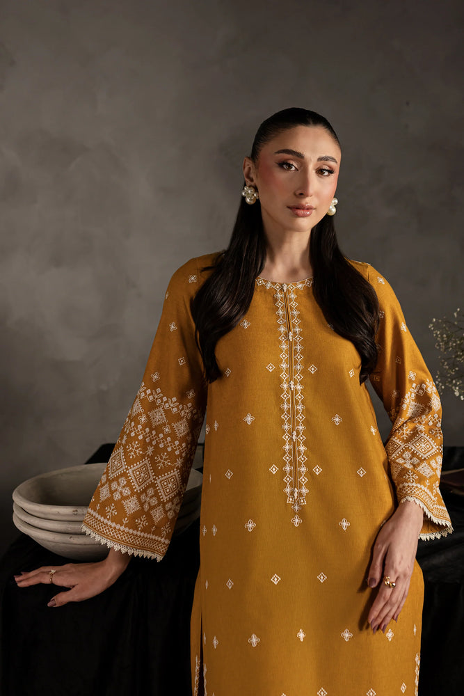 Alkaram Embroidered Dhanak Winter 2 Piece Dress - J0636
