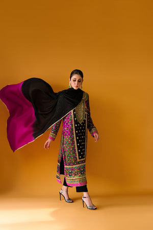 Sammy K Khayal - GUL IZAR Crape Silk 3 pc - 10118 - With Box