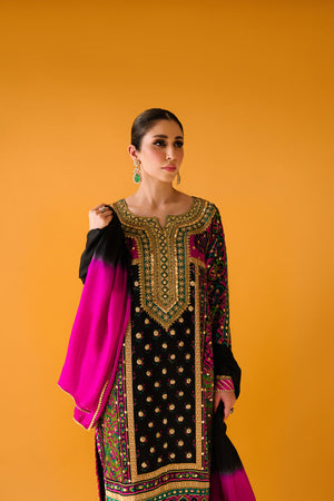 Sammy K Khayal - GUL IZAR Crape Silk 3 pc - 10118 - With Box