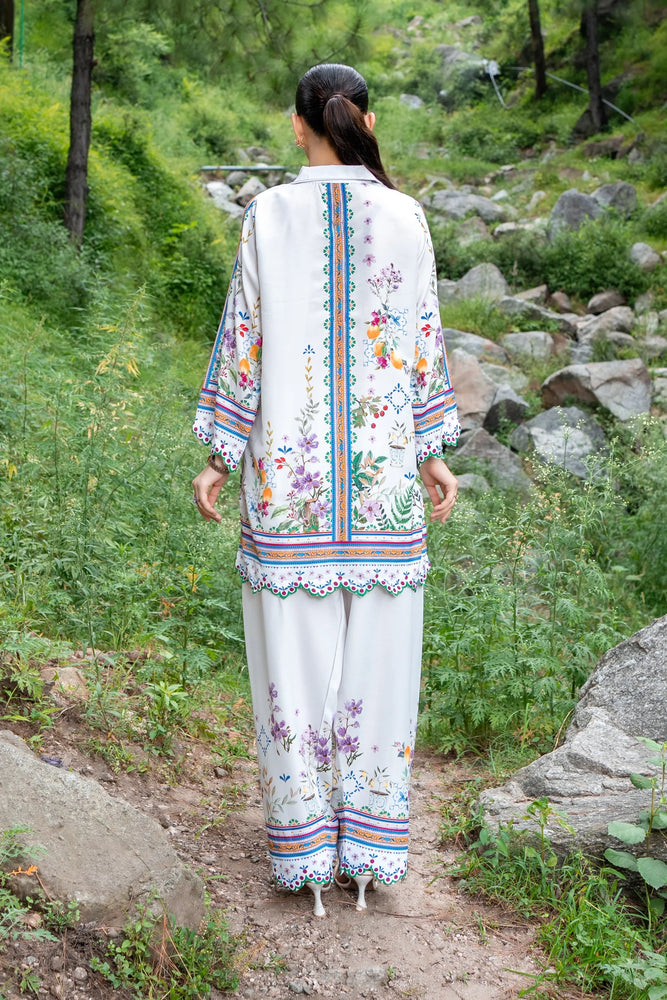 Original Factory Leftover Dhaga Poly Cambric Digital Print STITCHED 2 Piece Dress - J0928