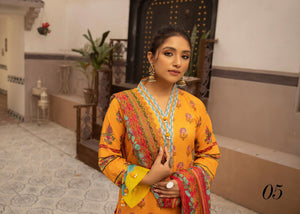 Orange Haman Ayesha Lawn 3 pc - 08705