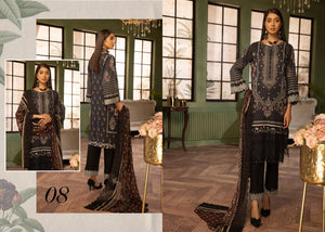 Orange Haman Ayesha Lawn 3 pc - 08703