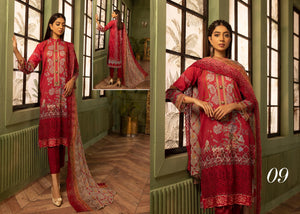 Orange Haman Ayesha Lawn 3 pc - 08708