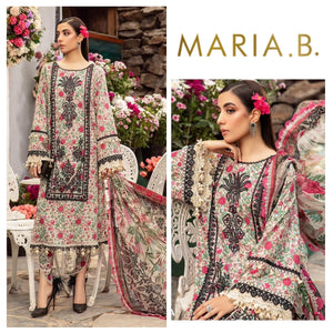 MariaB M.Print Lawn 3PC Dress - 10457