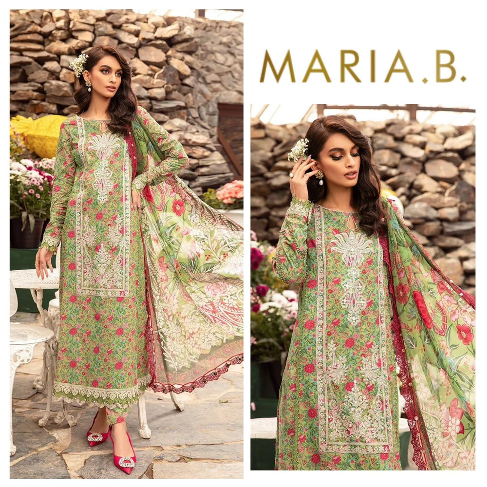 MariaB M.Print Lawn 3PC Dress - 10458