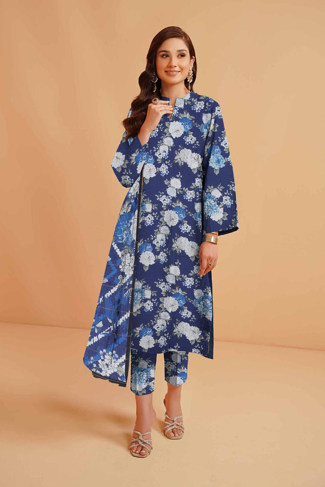 Designer Khaddar Digital Printed 3 Pc Dress - 09988