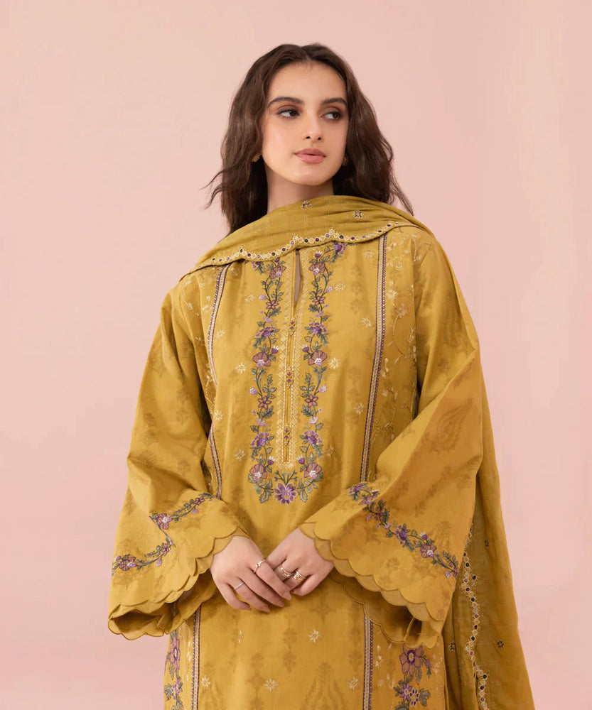 Sapphire YELLOW Dhanak 3 Piece - 11366