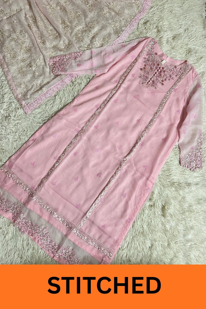 Azure Embroidered Stitched 2 Piece Dress - J0427