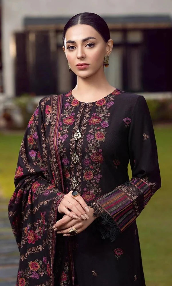 Bareeza Winter Karandi Embroidered 3 Piece Dress with Karandi Shawl - 20383