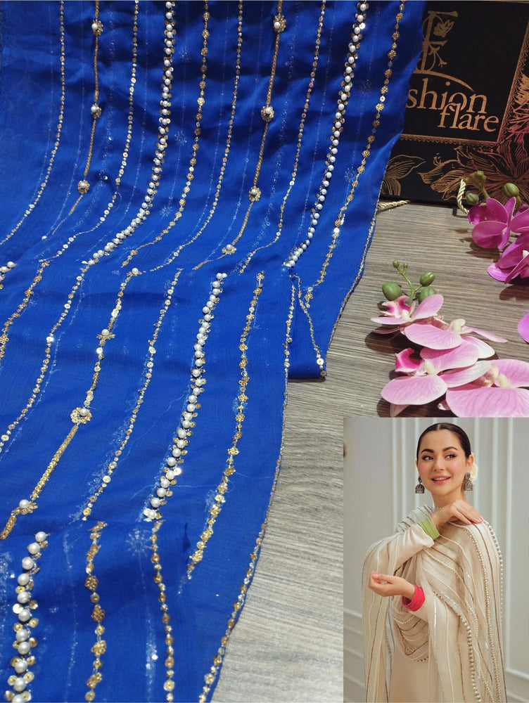 Hussain Rehar X Hania Amir - Most Trending Dupatta Chiffon - 09584