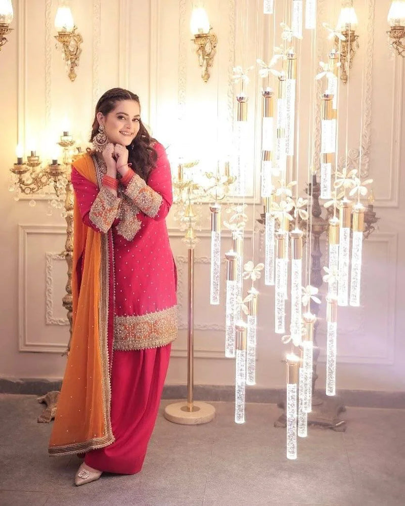 Haseens Chiffon 3 Piece - J0054 - Stone Work