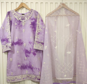 
            
                Load image into Gallery viewer, Agha Noor Tie-Dye Cotton Net 2 pc - 09702 - Stitched
            
        