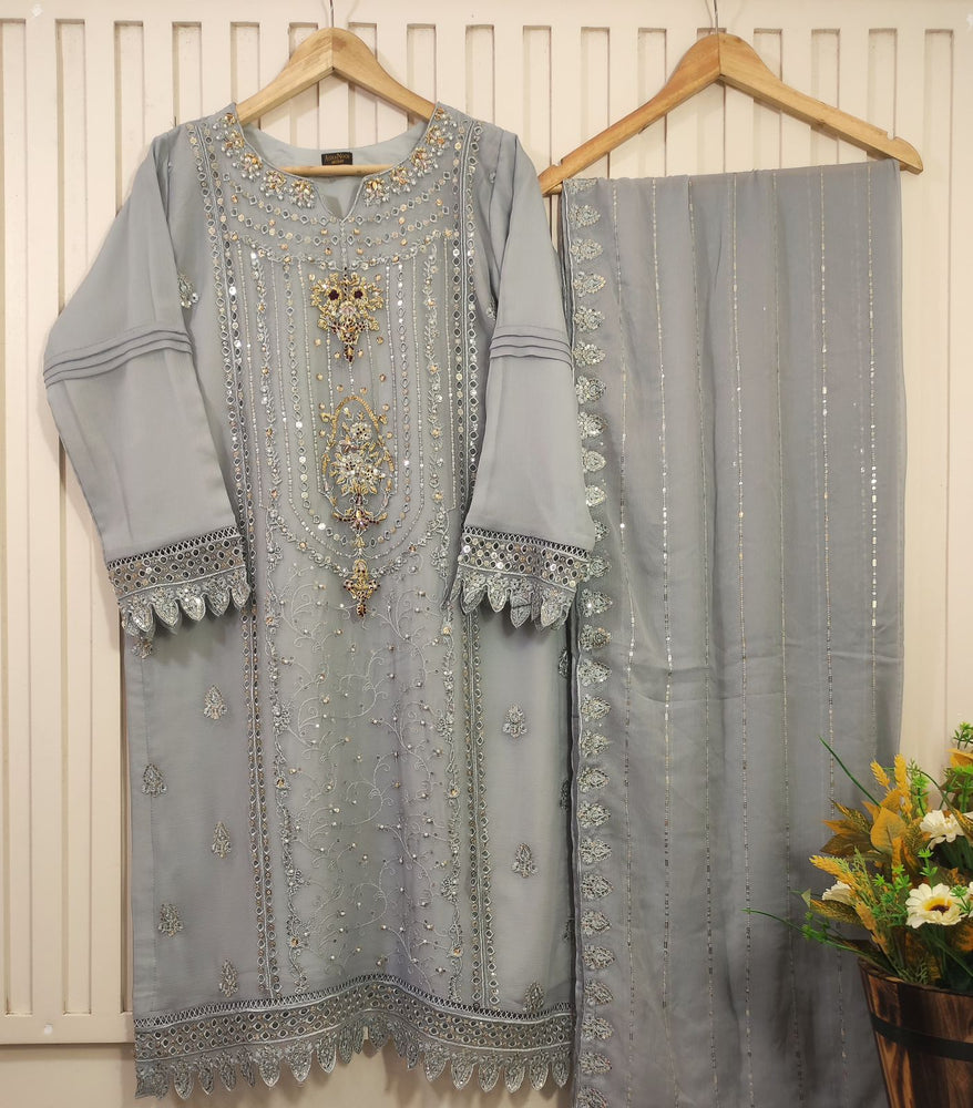 Agha Noor Embroidered Chiffon 2 pc - 09749 - Stitched