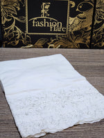 Original Fatima Noor Factory Leftover Stitched Cotton Bell Bottom WHITE - 20119