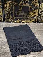 Original Fatima Noor Factory Leftover Stitched Cotton Bell Bottom BLACK - 20126