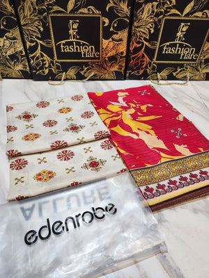 Original Factory Leftover Edenrobe 3 Piece Digital Print Lawn - FREE DELIVERY - 20128