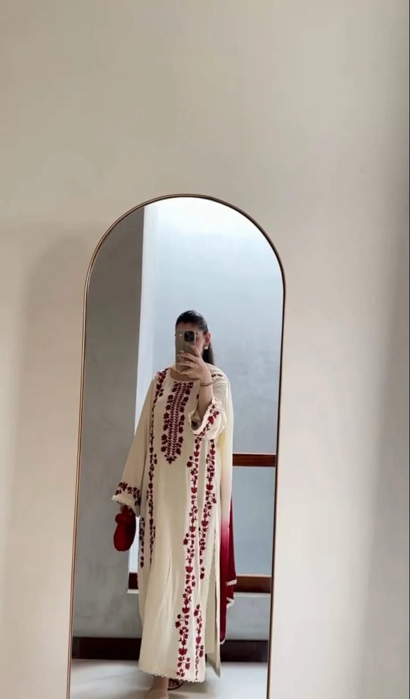 Alizeh Dhanak Winter Embroidered 3 Piece Dress - J1133