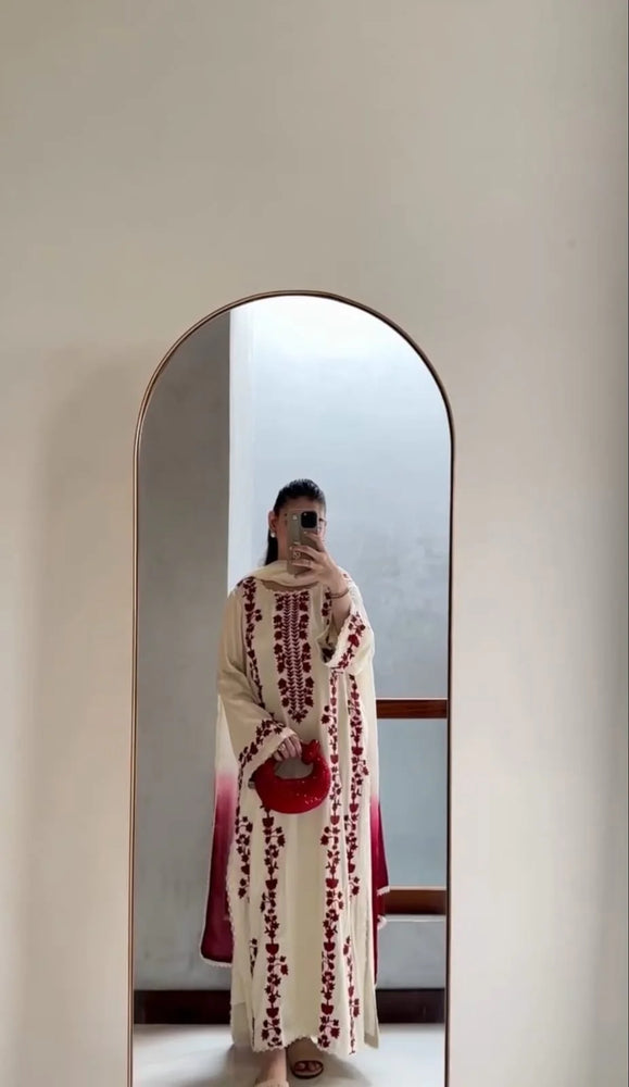 Alizeh Dhanak Winter Embroidered 3 Piece Dress - J1133