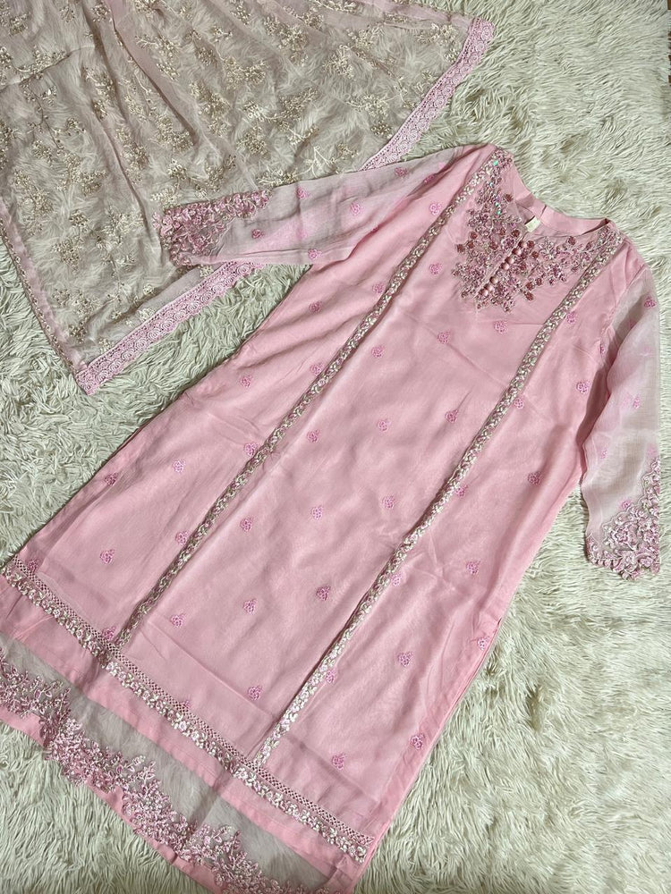 Azure Embroidered Stitched 2 Piece Dress - J0427