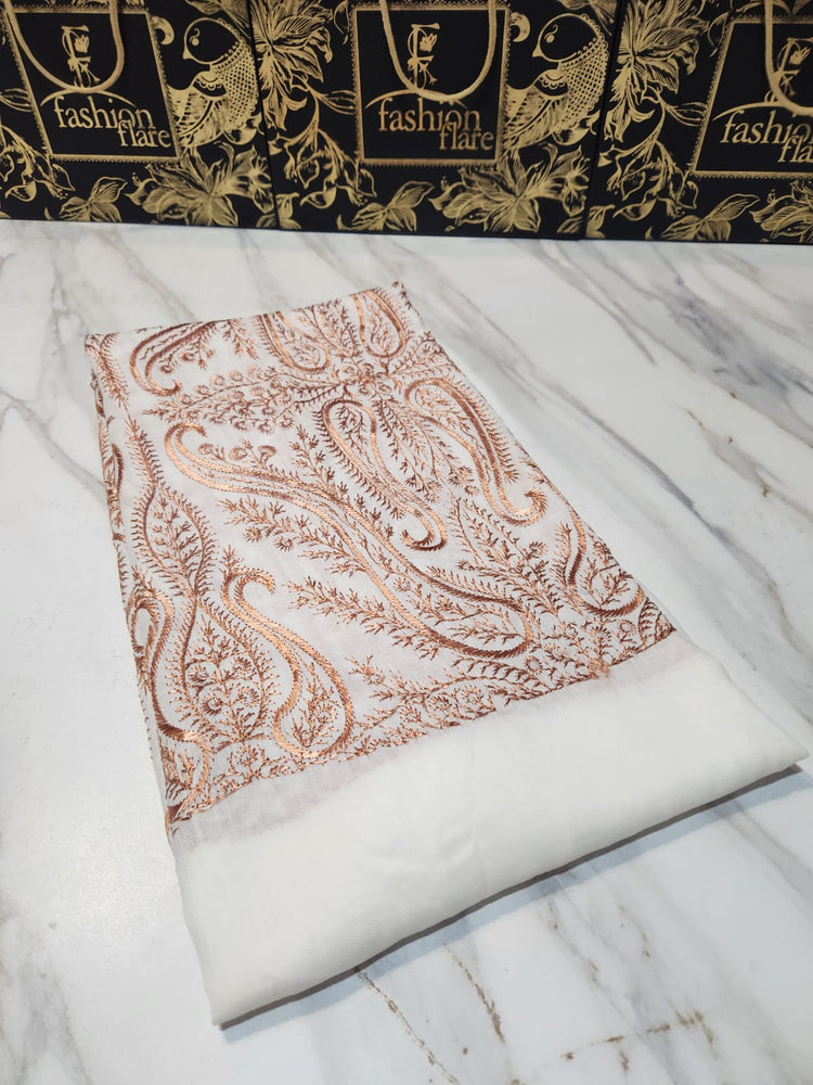 Kashmiri Embroidered Pashmina Luxury Shawl - J0594