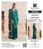 Original Factory Leftover Mausammery Winter 3 Piece Linen Digital Print Dress - FREE DELIVERY - 20237