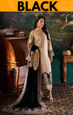 Zainab Chottani AMBER Mesuri Tissue With 9000 micro Velvet Shawl 3 pc - 11506