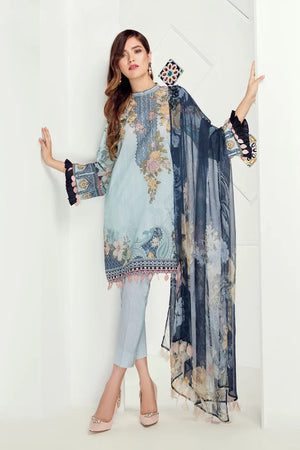 Baroque Digital Printed Lawn 3 pc - 08881