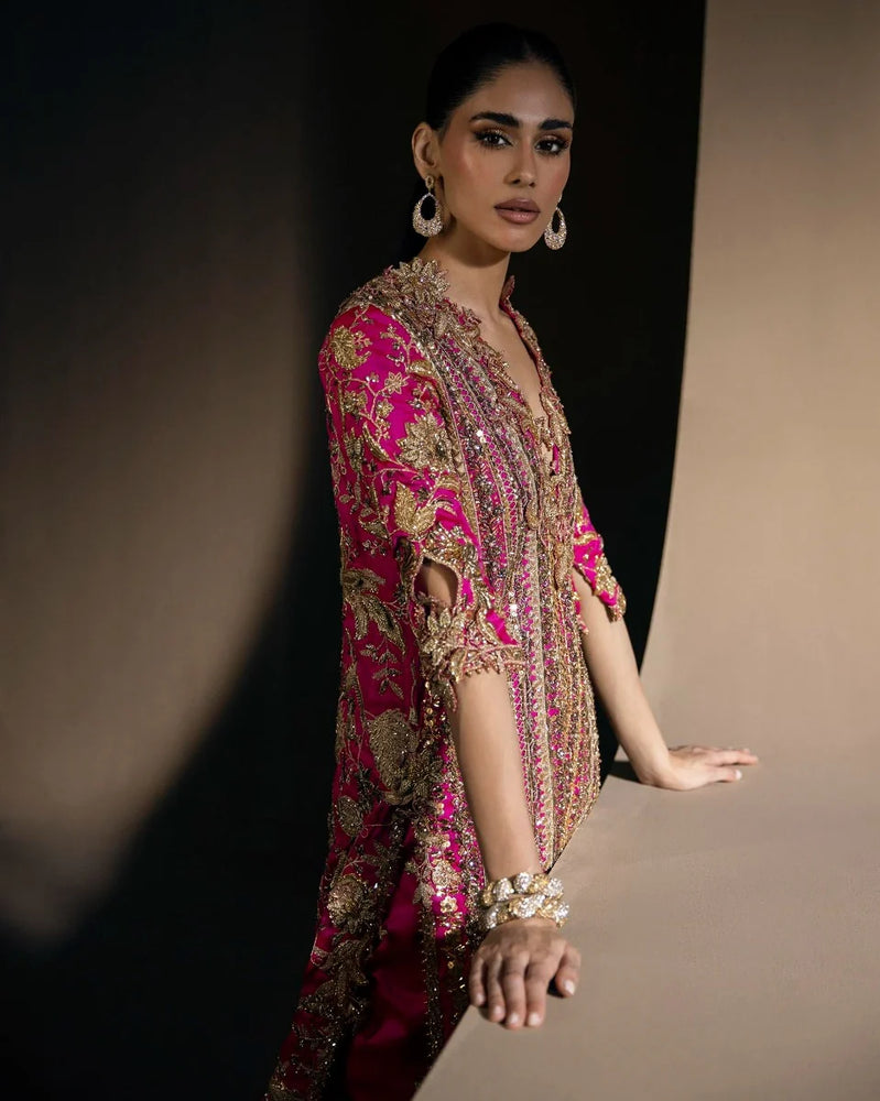 Sana Safinaz Raw Silk Hand Embellished & Embroidered 3 Piece Dress - J0290