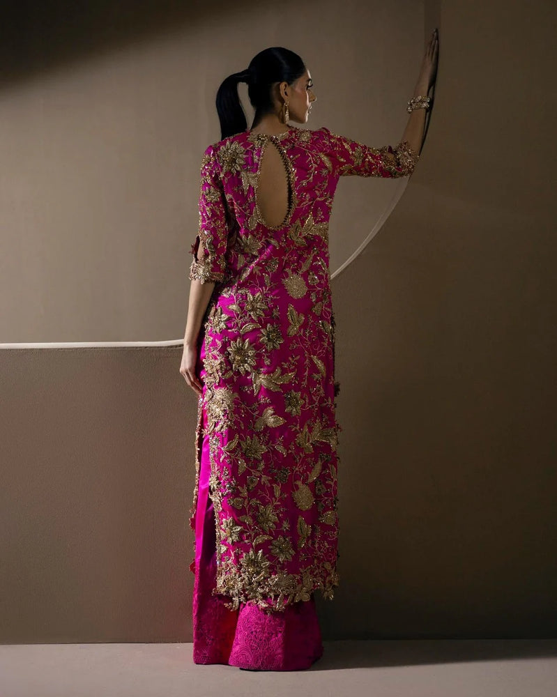 Sana Safinaz Raw Silk Hand Embellished & Embroidered 3 Piece Dress - J0290
