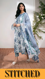 Baroque Digital Print Stitched Lawn 3 Piece - 11203