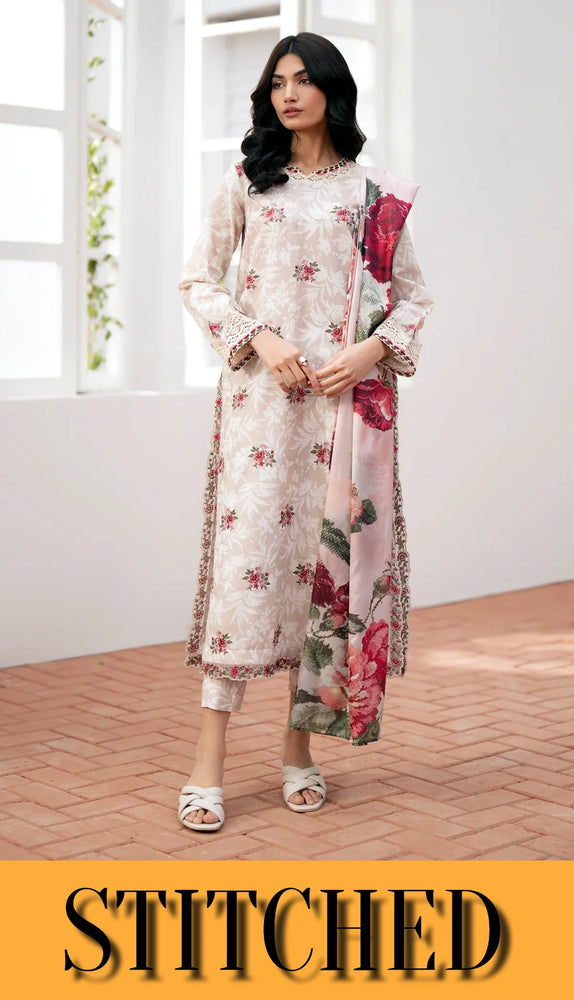 Baroque Digital Print Stitched Lawn 3 Piece - 11205