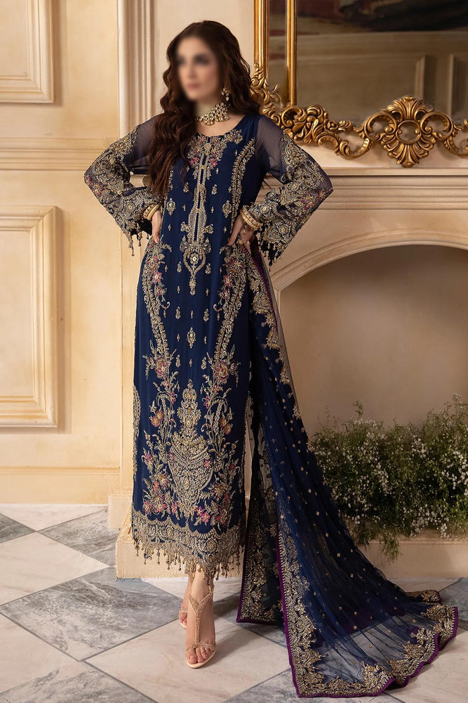Charizma Chiffon 3 Piece - J0040 - Embroidered - DASTAN-E-JASHAN