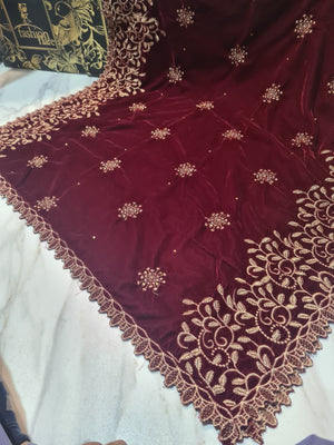 Luxury Cutwork  Shawls Micro 9000 Velvet - 20198